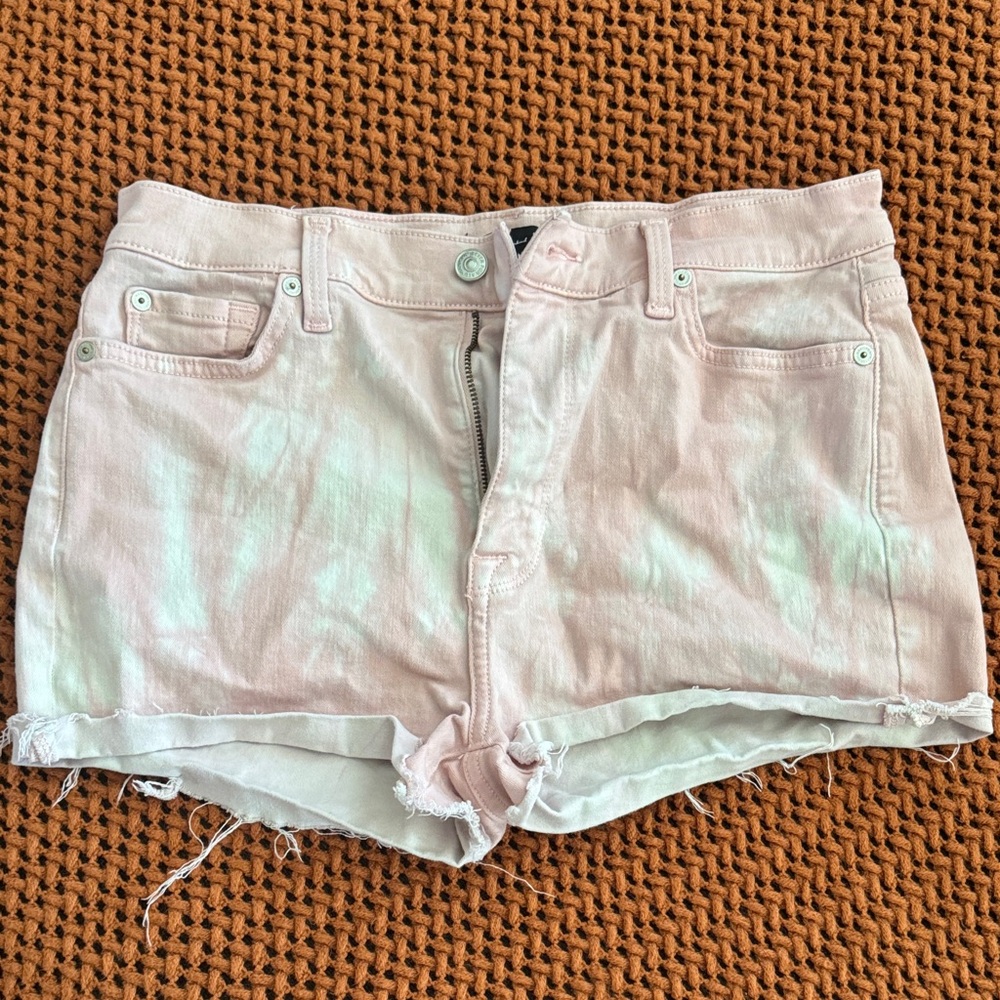 7 For All Mankind Light Pink Jean Shorts
